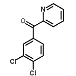 结构式 CAS# 95898-75-2, (3,4-二氯苯基)(2-吡啶基)甲酮
