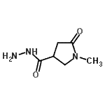 structure of CAS# 959240-80-3, 1-Methyl-5-oxo-3-pyrrolidinecarbohydrazide;1-methyl-5-oxo-3-pyrrolidinecarbohydrazide;1-methyl-5-oxopyrrolidine-3-carbohydrazide;3-pyrrolidinecarboxylic acid, 1-methyl-5-oxo-, hydrazide