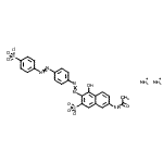 CAS#: 96846-68-3， diammonium 7-acetamido-4-hydroxy-3-[4-(4-sulfonatophenyl)azophenyl]azo-naphthalene-2-sulfonate