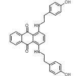 structure of CAS# 96969-83-4, 1,4-Bis{[2-(4-hydroxyphenyl)ethyl]amino}-9,10-anthraquinone;