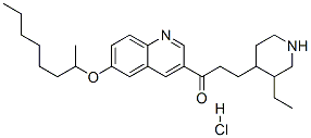 CAS#: 97358-59-3， 3-(3-Ethyl-4-Piperidyl)-1-[6-[(1-Methylheptyl)Oxy]-3-Quinolyl]Propan-1-One Monohydrochloride