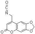 结构式 CAS# 97744-89-3, 8-(异氰酸甲基)-6H-[1,3]二氧杂环戊并[4,5-g]苯并吡喃-6-酮