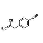 structure of CAS# 97780-97-7, 4-(2-Methyl-2-propen-1-yl)benzonitrile;3-(4-cyanophenyl)-2-methyl-1-propene