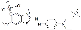 CAS#: 97861-98-8， 2-[[4-[Ethyl[2-(Trimethylammonio)Ethyl]Amino]Phenyl]Azo]-6-Methoxy-3-Methylbenzothiazolium Sulphate