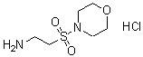 structure of CAS# 98113-06-5, 2-(4-Morpholinylsulfonyl)ethanamine hydrochloride (1:1);[2-(morpholin-4-ylsulfonyl)ethyl]amine hydrochloride;2-(Morpholin-4-ylsulfonyl)ethanamine hydrochloride;2-(morpholine-4-sulfonyl)ethan-1-amine hydrochloride