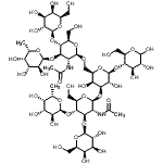 CAS 登录号：98359-76-3， 6-脱氧-alpha-L-吡喃半乳糖基-(1->3)-[beta-D-吡喃半乳糖基-(1->4)]-2-乙酰氨基-2-脱氧-beta-D-吡喃葡萄糖基-(1->6)-[6-脱氧-alpha-L-吡喃半乳糖基-(1->4)-[beta-D-吡喃半乳糖基-(1->3)]-2-乙酰基乙基酰胺基-2-脱氧-beta-D-吡喃葡萄糖基-(1->3)]-beta-D-吡喃半乳糖基-(1->4)-D-吡喃葡萄糖