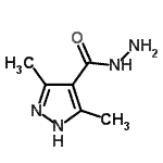 structure of CAS# 98484-97-0, 3,5-Dimethyl-1H-pyrazole-4-carbohydrazide;1H-Pyrazole-4-carboxylic acid, 3,5-dimethyl-, hydrazide;3,5-Dimethyl-1H-pyrazol-4-carbohydrazid;3,5-Dimethyl-1H-pyrazole-4-carbohydrazide