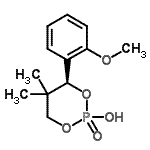 structure of CAS# 98674-83-0, (4S)-4-(2-Methoxyphenyl)-5,5-dimethyl-1,3,2-dioxaphosphinan-2-ol 2-oxide;(4S)-(-)-<wbr>5,5-Dimet<wbr>hyl-2-hyd<wbr>roxy-4-(2<wbr>-methoxyp<wbr>henyl)-1,<wbr>3,2-dioxa<wbr>phosphina<wbr>ne 2-oxide;(4S)-(-)-<wbr>5,5-Dimet<wbr>hyl-4-(2-<wbr>methoxyph<wbr>enyl)-1,3<wbr>,2-dioxap<wbr>hosphinan<wbr>-2-ol 2-o<wbr>xide;(S)-(−)-2<wbr>-Hydroxy-<wbr>4-(2-meth<wbr>oxyphenyl<wbr>)-5,5-dim<wbr>ethyl-1,3<wbr>,2-dioxap<wbr>hosphorin<wbr>ane 2-oxi<wbr>de