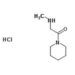 结构式 CAS# 98998-32-4, 2-甲基氨基-1-(1-哌啶基)乙酮盐酸盐