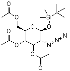 structure of CAS# 99049-65-7, 3,4,6-Tri-O-acetyl-2-azido-2-deoxy-1-O-[dimethyl(2-methyl-2-propanyl)silyl]-beta-D-glucopyranose;1-O-tert-<wbr>Butyldime<wbr>thylsilyl<wbr> 2-azido-<wbr>2-deoxy-β<wbr>-D-glucop<wbr>yranoside<wbr> 3,4,6-tr<wbr>iacetate;510947_ALDRICH