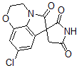 CAS#: 99434-90-9， 8'-Chloro-2',3'-dihydrospiro(pyrrolidine-3,6'(5'H)-pyrrolo(1,2,3-de)(1,4)benzoxazine)-2,5,5'-trione