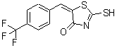 结构式 CAS# 99460-76-1, (5E)-2-硫基-5-[4-(三氟甲基)亚苄基]-1,3-噻唑-4(5H)-酮
