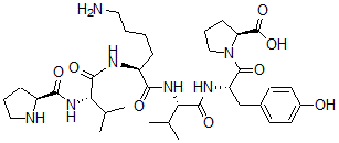 CAS#: 99570-17-9， (1R-(1alpha(Z),2beta(1E,3S*),5alpha))-1-(N-(N-(N2-(N-L-Prolyl-L-Valyl)-L-Lysyl)-L-Valyl)-L-Tyrosyl)-L-Proline