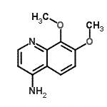结构式 CAS# 99878-77-0, 7,8-二甲氧基-4-喹啉胺