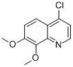 structure of CAS# 99878-79-2, 4-Chloro-7,8-Dimethoxy-Quinoline;4-CHLORO-7,8-DIMETHOXYQUINOLINE