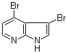 structure of CAS# 1000340-33-9, 3,4-Dibromo-7-azaindole;3,4-Dibromo-1H-pyrrolo[2,3-b]pyridine