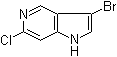 structure of CAS# 1000341-61-6, 3-Bromo-6-chloro-1H-pyrrolo[3,2-c]pyridine