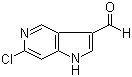 structure of CAS# 1000341-64-9, 6-Chloro-1H-pyrrolo[3,2-c]pyridine-3-carboxaldehyde