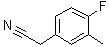 structure of CAS# 1000548-41-3, 4-Fluoro-3-methylbenzeneacetonitrile;(4-Fluoro-3-methylphenyl)acetonitrile