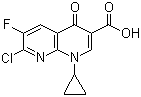 结构式 CAS# 100361-18-0, 环丙基萘啶羧酸; 1-环丙基-6-氟-7-氯-4-氧-1,4-二氢-1,8-萘啶-3-羧酸