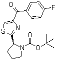 (2S)-2-[4-(4-Fluorobenzoyl)-2-thiazolyl]-1-pyrrolidinecarboxylic acid 1,1-dimethylethyl ester molecular structure (CAS 1005342-78-8)