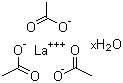 Lanthanum triacetate hydrate molecular structure (CAS 100587-90-4)