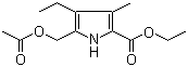 structure of CAS# 100619-73-6, Ethyl 5-(acetyloxymethyl)-4-ethyl-3-methyl-1H-pyrrole-2-carboxylate;5-[(Acetyloxy)methyl]-4-ethyl-3-methyl-1H-pyrrole-2-carboxylic acid ethyl ester