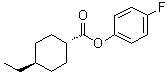 trans-4-Ethylcyclohexanecarboxylic acid 4-fluorophenyl ester molecular structure (CAS 100633-61-2)