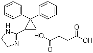 结构式 CAS# 100678-32-8, 琥珀酸西苯唑啉; 2-(2,2-二苯基环丙基)-4,5-二氢-1H-咪唑琥珀酸盐