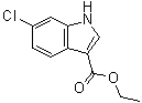 结构式 CAS# 100821-50-9, 6-氯-1H-吲哚-3-羧酸乙酯