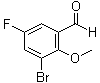 结构式 CAS# 1009093-60-0, 3-溴-5-氟-2-甲氧基苯甲醛