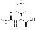 structure of CAS# 1009120-03-9, (S)-2-(Methoxycarbonylamino)-2-(tetrahydro-2H-pyran-4-yl)ethanoic acid