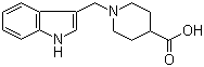 structure of CAS# 100957-76-4, 1-(1H-Indol-3-ylmethyl)piperidine-4-carboxylic acid