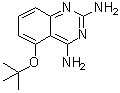 结构式 CAS# 1009734-33-1, 5-(1,1-二甲基乙氧基)-2,4-喹唑啉二胺