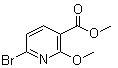 6-Bromo-2-methoxynicotinic acid methyl ester molecular structure (CAS 1009735-24-3)