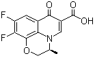 结构式 CAS# 100986-89-8, 左旋氧氟沙星羧酸; (S)-9,10-二氟-2,3-二氢-3-甲基-7-氧代-(3S)-7H-吡啶并[1,2,3-de]-1,4-苯并嗪-6-羧酸