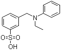 structure of CAS# 101-11-1, N-Ethyl-N-benzylaniline-3'-sulfonic acid;alphs-N-Ethylanilinotoluene-3-sulphonic acid