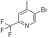 structure of CAS# 1010422-51-1, 5-Bromo-4-methyl-2-(trifluoromethyl)pyridine