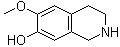 1,2,3,4-Tetrahydro-6-methoxy-7-isoquinolinol molecular structure (CAS 1011-42-3)