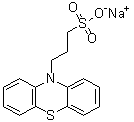structure of CAS# 101199-38-6, 10H-Phenothiazine-10-propanesulfonic acid sodium salt