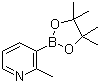 结构式 CAS# 1012084-56-8, 2-甲基吡啶-3-硼酸频哪醇酯