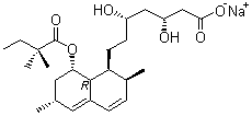 结构式 CAS# 101314-97-0, 辛伐他汀钠盐