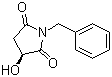 structure of CAS# 101469-91-4, (3S)-N-Benzyl-3-hydroxypyrrolidine-2,5-dione;N-Benzyl-(S)-malimide; N-Benzyl-(3S)-hydroxysuccinimide