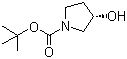 (S)-(+)-1-Boc-3-hydroxypyrrolidine molecular structure (CAS 101469-92-5)