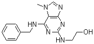 structure of CAS# 101622-50-8, Isoolomoucine;2-(2-Hydroxyethylamino)-6-benzylamino-7-methylpurine; 6-Benzylamino-2-(2-hydroxyethylamino)-7-methylpurine