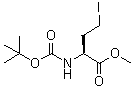 structure of CAS# 101650-14-0, (S)-2-tert-Butoxycarbonylamino-4-iodobutanoic acid methyl ester