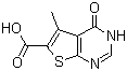 5-Methyl-4-oxo-3,4-dihydrothieno[2,3-d]pyrimidine-6-carboxylic acid molecular structure (CAS 101667-97-4)
