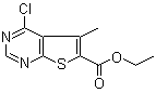 structure of CAS# 101667-98-5, 4-Chloro-5-methylthieno[2,3-d]pyrimidine-6-carboxylic acid ethyl ester