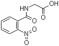 structure of CAS# 10167-23-4, N-(2-Nitrobenzoyl)glycine;o-Nitrobenzoylglycine