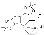 9-O-(1,2:5,6-Di-O-isopropylidene-alpha-D-glucofuranosyl)-9-boratabicyclo[3.3.1]nonane potassium salt molecular structure (CAS 101696-41-7)